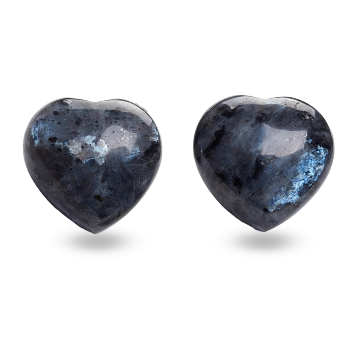 Намистини Натуральний Лабрадорит, Серце, Без Отвіри, Колір: Сірий, Розмір: 25-25.5x25.5x12мм, (УТ100028331)